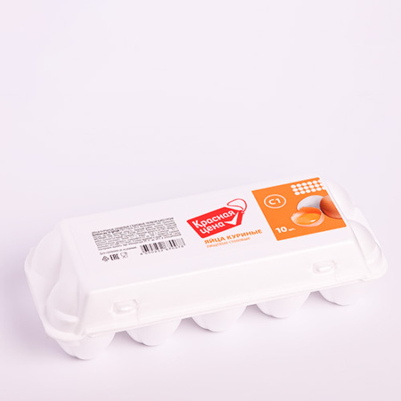 Упаковка для яиц UE-10S без упоров размеры: 252*107*69